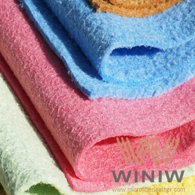Asciugamano in pelle colorata per autolavaggio di alta qualità, non tessuto, in camoscio, PU, ​​sintetico, magico, super assorbente, in pelle in microfibra